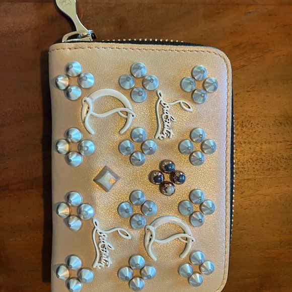 Christian Louboutin cream Wallet with Silver Embellishments - Picture 3 of 5